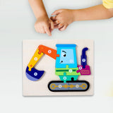 Maxbell Wooden Puzzle Toy Preschool Toy Montessori Blocks for Children Boy Girl Kids Excavator