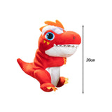 Maxbell Dinosaur Hand Puppet Comfortable Interesting Cognitive Development Plush Toy Red