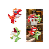 Maxbell Dinosaur Hand Puppet Comfortable Interesting Cognitive Development Plush Toy Red