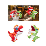 Maxbell Dinosaur Hand Puppet Comfortable Interesting Cognitive Development Plush Toy Red