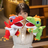 Maxbell Dinosaur Hand Puppet Comfortable Interesting Cognitive Development Plush Toy Red