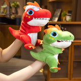 Maxbell Dinosaur Hand Puppet Comfortable Interesting Cognitive Development Plush Toy Red