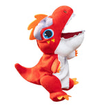 Maxbell Dinosaur Hand Puppet Comfortable Interesting Cognitive Development Plush Toy Red