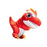 Maxbell Dinosaur Hand Puppet Comfortable Interesting Cognitive Development Plush Toy Red