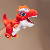 Maxbell Dinosaur Hand Puppet Comfortable Interesting Cognitive Development Plush Toy Red