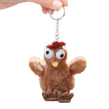 Maxbell Maxbell Chicken Plush Keychain Toy Hens Keychain for Keys Car Bag Hanging Girls Boys Brown