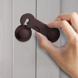 Child Safety Lock Kids Safety Cabinet Door Lock for Pet Door Cupboard Drawer Brown