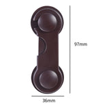 Child Safety Lock Kids Safety Cabinet Door Lock for Pet Door Cupboard Drawer Brown