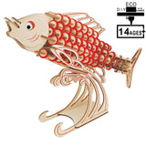 Maxbell Maxbell 3D Wooden Puzzle Fish Sea Animal Jigsaw Puzzle DIY for Kids Gift Collectible