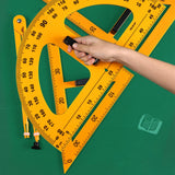 Maxbell Math Geometry Ruler Big Size Large Digital for Drafting Engineering Teachers Protractor