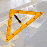Maxbell Math Geometry Ruler Big Size Large Digital for Drafting Engineering Teachers 45 Triangle