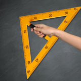 Maxbell Math Geometry Ruler Big Size Large Digital for Drafting Engineering Teachers 45 Triangle