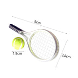 Maxbell 1:12 Miniature Ball and Rackets Landscape for Dollhouse Desktop Fairy Garden Argent