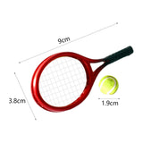 Maxbell 1:12 Miniature Ball and Rackets Landscape for Dollhouse Desktop Fairy Garden Red