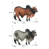 Maxbell 2Pcs Wildlife Animals Figurines for Birthday Gift Cake Topper Party Supplies