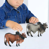 Maxbell 2Pcs Wildlife Animals Figurines for Birthday Gift Cake Topper Party Supplies