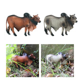 Maxbell 2Pcs Wildlife Animals Figurines for Birthday Gift Cake Topper Party Supplies
