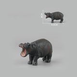 Maxbell 5 Pieces African Hippopotamus Birthday Gift Educational Toy Animals Figurine