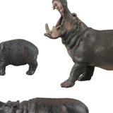 Maxbell 5 Pieces African Hippopotamus Birthday Gift Educational Toy Animals Figurine