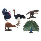 Maxbell 5 Pieces Mini Birds Figurines Model Artificial Birds Figure Toys for Kids Toy Style D