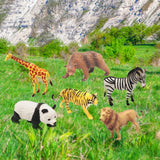 Maxbell 6 Pieces Animals Figurines Playset Zoo Animals Figures for Birthday Table