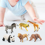Maxbell 6 Pieces Animals Figurines Playset Zoo Animals Figures for Birthday Table