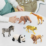 Maxbell 6 Pieces Animals Figurines Playset Zoo Animals Figures for Birthday Table