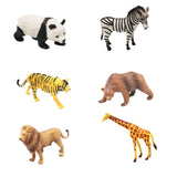 Maxbell 6 Pieces Animals Figurines Playset Zoo Animals Figures for Birthday Table