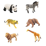 Maxbell 6 Pieces Animals Figurines Playset Zoo Animals Figures for Birthday Table