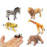 Maxbell 6 Pieces Animals Figurines Playset Zoo Animals Figures for Birthday Table