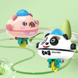 Maxbell Balance Robot Walking Wire Animal Toy Cute Balanced Animal Toy for Gift Kids Pink Piggy