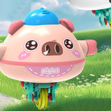 Maxbell Balance Robot Walking Wire Animal Toy Cute Balanced Animal Toy for Gift Kids Pink Piggy