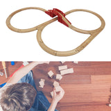 Maxbell Wooden Train Track Railway Construction Set for Children Kids Toddlers 10 in 1