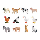 Maxbell 12Pcs Farm Animal Figures Miniatures Animal Toy Figurines Set for Boys Girls