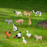 Maxbell 12Pcs Farm Animal Figures Miniatures Animal Toy Figurines Set for Boys Girls