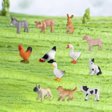 Maxbell 12Pcs Farm Animal Figures Miniatures Animal Toy Figurines Set for Boys Girls