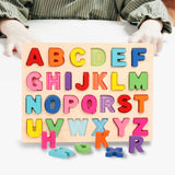 Maxbell Wooden Matching Game Early Educational Game for Age 1 2 3 Years Old Children Uppercase Letter
