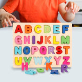 Maxbell Wooden Matching Game Early Educational Game for Age 1 2 3 Years Old Children Uppercase Letter