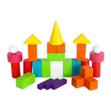 Maxbell Wooden Geometric Solids Educational Toy 3D Shapes for Teaching for Kids Home