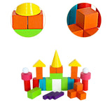 Maxbell Wooden Geometric Solids Educational Toy 3D Shapes for Teaching for Kids Home