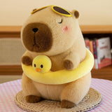 Maxbell Soft Plush Capybara Toy Simulation Car Decorative Soft Stuffed Toy for Girls Brown 23cm