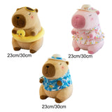 Maxbell Soft Plush Capybara Toy Simulation Car Decorative Soft Stuffed Toy for Girls Brown 23cm