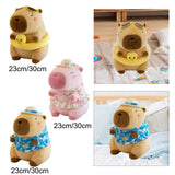 Maxbell Soft Plush Capybara Toy Simulation Car Decorative Soft Stuffed Toy for Girls Brown 23cm