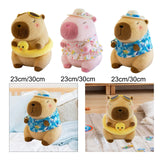 Maxbell Soft Plush Capybara Toy Simulation Car Decorative Soft Stuffed Toy for Girls Brown 23cm