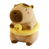 Maxbell Soft Plush Capybara Toy Simulation Car Decorative Soft Stuffed Toy for Girls Brown 23cm