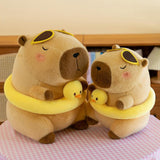 Maxbell Soft Plush Capybara Toy Simulation Car Decorative Soft Stuffed Toy for Girls Brown 23cm