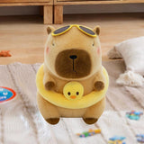 Maxbell Soft Plush Capybara Toy Simulation Car Decorative Soft Stuffed Toy for Girls Brown 23cm