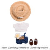 Maxbell Plush Doll Top and Pants DIY Flexibility Make Your Own Dolls for 5.91'' Doll plush hat and shoes