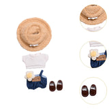 Maxbell Plush Doll Top and Pants DIY Flexibility Make Your Own Dolls for 5.91'' Doll plush hat and shoes