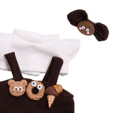 Maxbell 2xMini Doll Clothes Costumes Camisole Pants for Pendant Doll Kids Age 4-7 8-10 brown